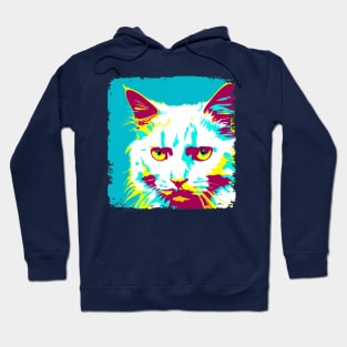 Turkish Angora Pop Art - Cat Lover Gift Hoodie